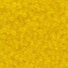 Miyuki rocailles Perlen 11/0 - Matted transparent yellow 11-136F